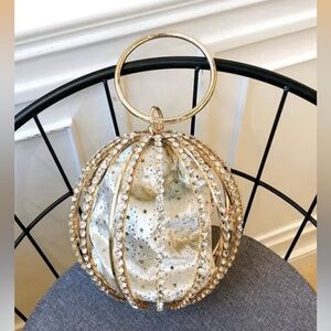 AAGAZA Rhinestone Ball Cage Evening Clutch
